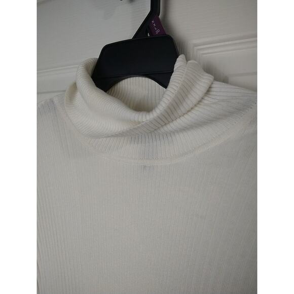 Style&Co Woman XXL Turtleneck Creme Ribbed Pullover Long Sleeve Three Button... - Picture 6 of 9